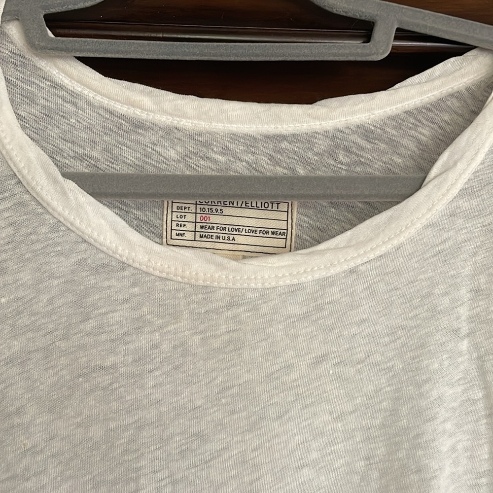 Current Elliot Double Muscle Star Cream Top Size 2 Fits MEDIUM EUC - Picture 5 of 8